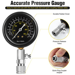 Fiada 300psi dual units gauge offers clear, readable pressure readings.
