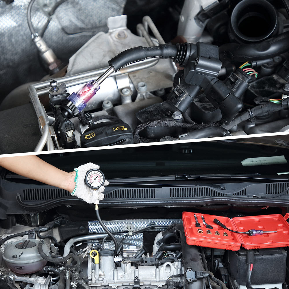 Fiada 14-inch extension hose provides flexible testing reach.