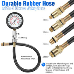 Fiada quick connector attached to 14 inch hose for testing