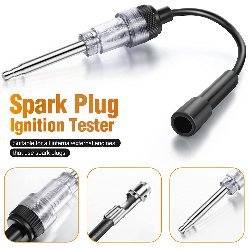 Fiada spark plug tester demonstrates ignition checks during testing.