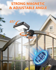 FIALAME adhesive‑install solar light mounted with tape
