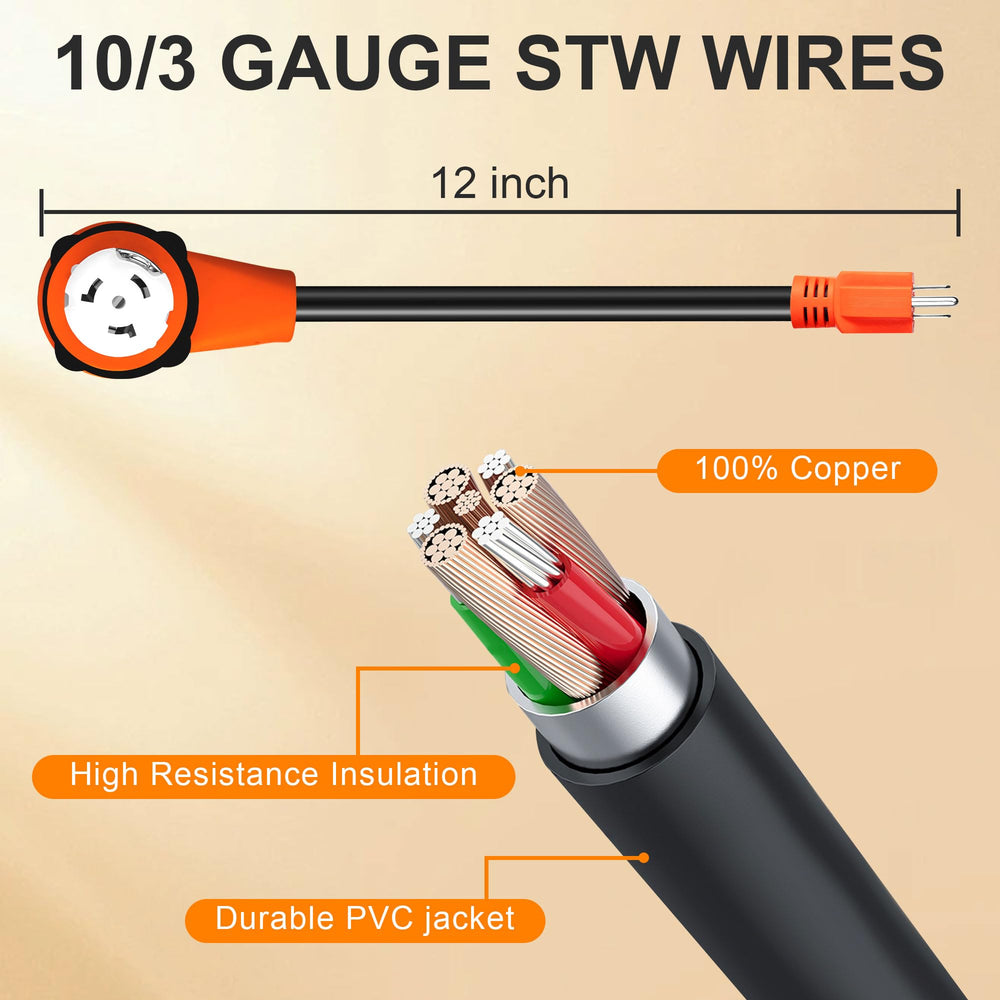 Ficstar 10/3 gauge STW copper wiring for reliable conductivity