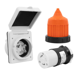 Ficstar 30A RV power inlet twist-lock for secure shore connections