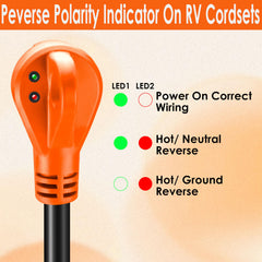 Ficstar LED power indicator on female end confirms power at a glance.
