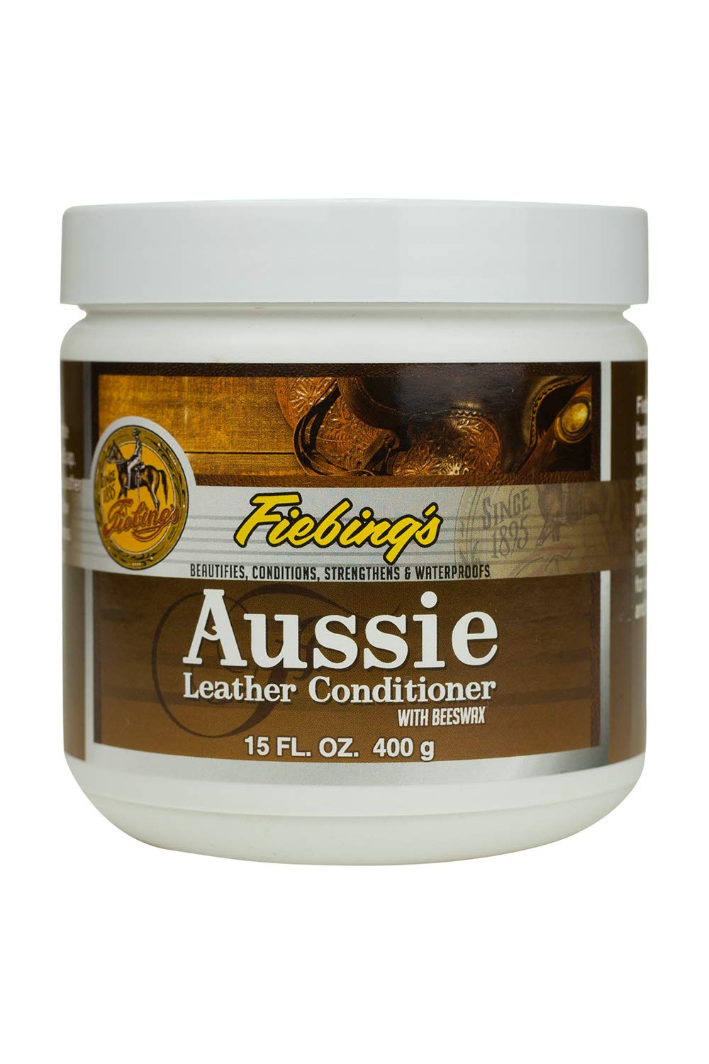 Fiebing's Aussie Leather Conditioner with beeswax protects leather in hot conditions