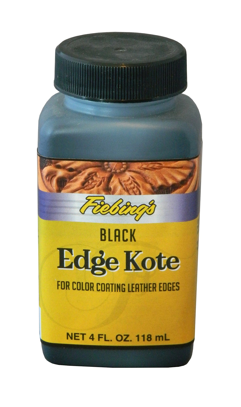 Fiebing's Edge Kote Brown edge coat applied to leather edges for a natural look.