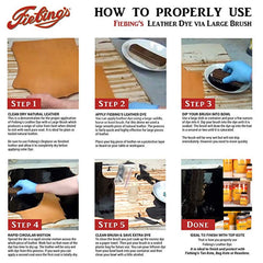 Fiebing's Leather Dye softens and nourishes leather during color change