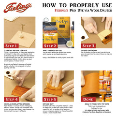 Fiebing's Pro Dye Light Brown cap closeup highlights bottle labeling and portability.