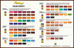 Fiebing's Pro Dye Light Brown swatch shows even color transition and depth.