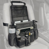FifthQuarter car organizer front seat with large capacity for tools and laptop, for easy access.