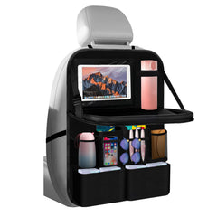 Figpade backseat organizer with foldable tray ready for work or meals on the road