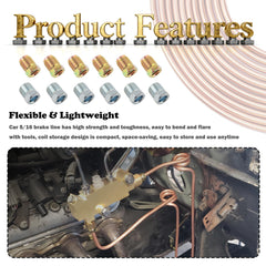 Figpade brake line kit fits cars, SUVs and trucks for versatile maintenance