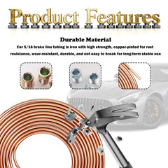 Figpade copper-plated brake line resists rust for long service