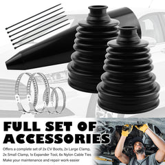 Figpade CV boot size range for 2.41–3.43 inch calibers