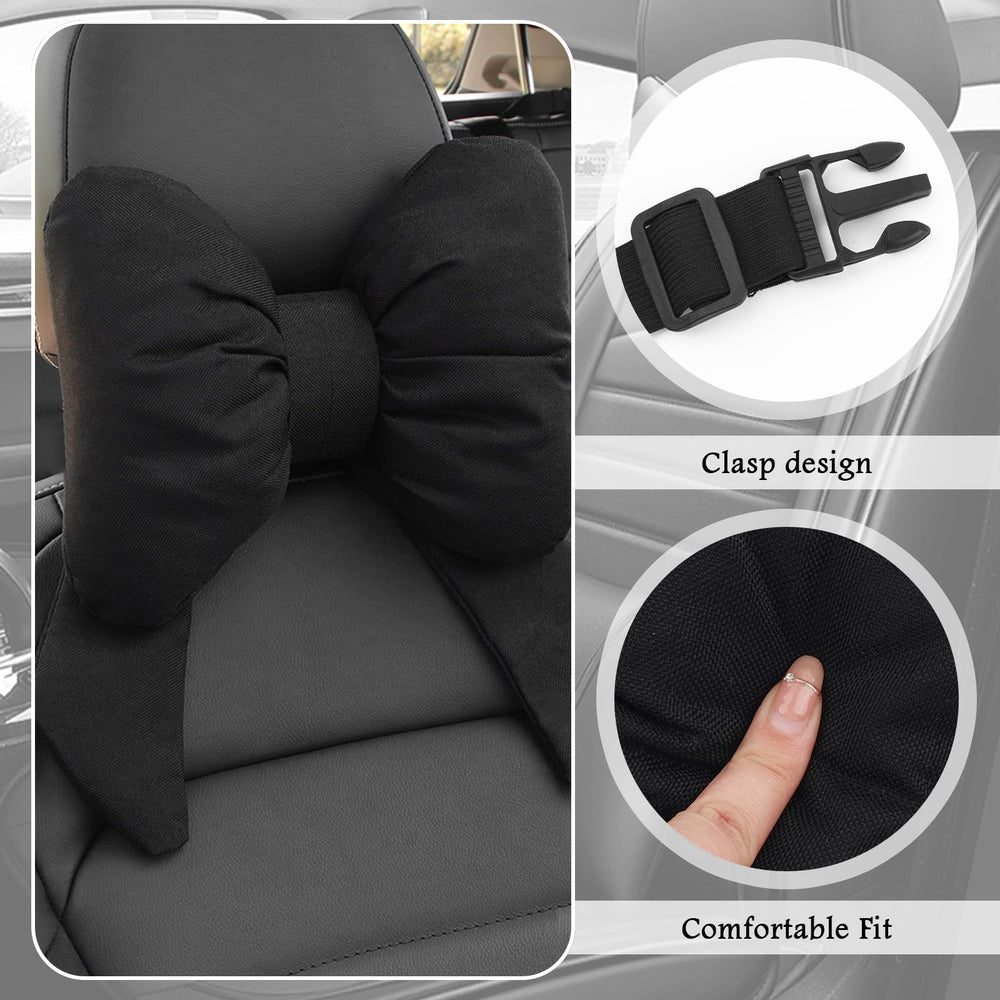 Figpade two-pack neck pillows provide universal fit and coordinated decor.