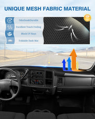 FIILINES dash cover for Chevrolet Suburban guards the dashboard from UV damage.