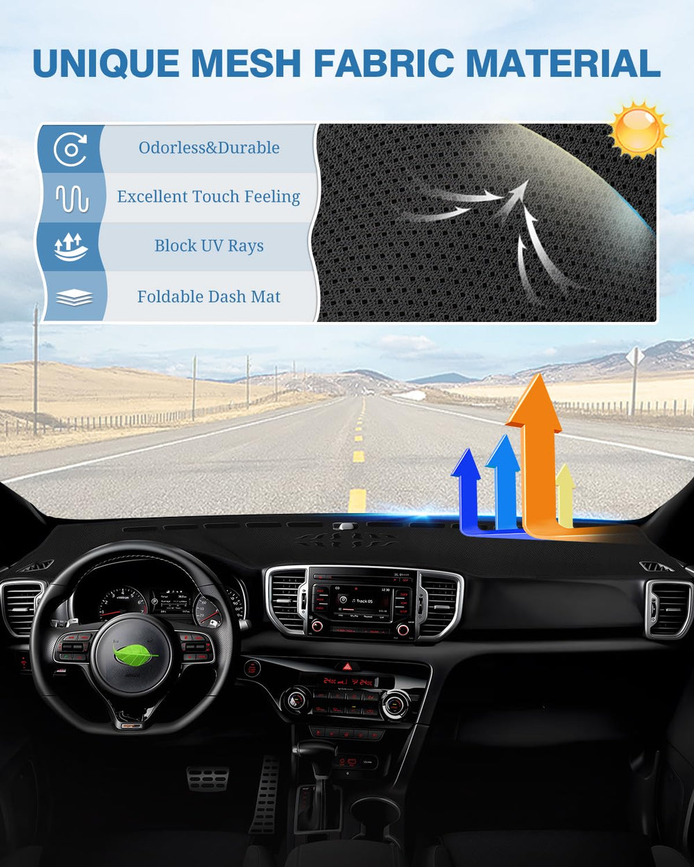 FIILINES dash cover glare reduction helps safer driving and visibility.