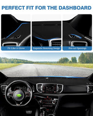 FIILINES dash cover cutouts for vents and speakers maintain access.