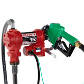 Fill-Rite FR1210HA1 discharge hose for efficient fuel transfer in action