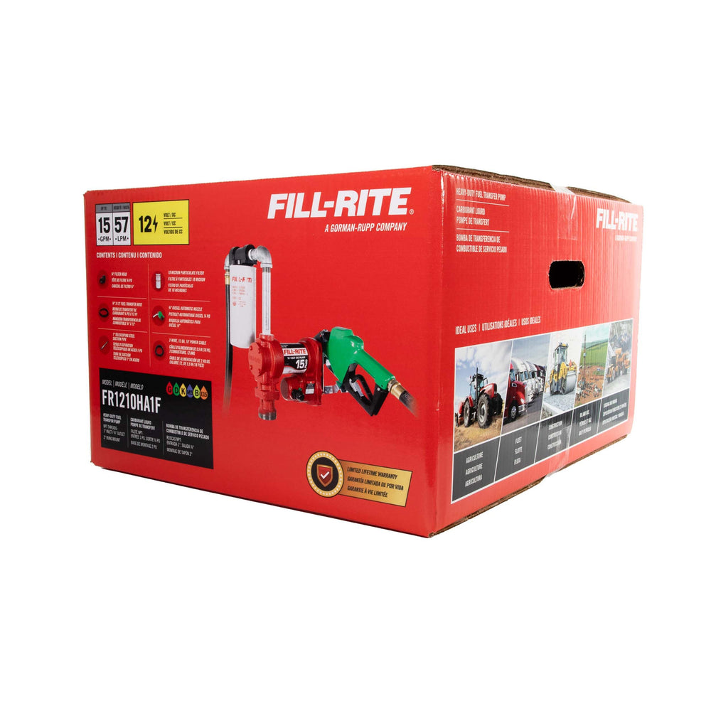Fill-Rite FR1210HA1F cast-iron body withstands harsh jobsites
