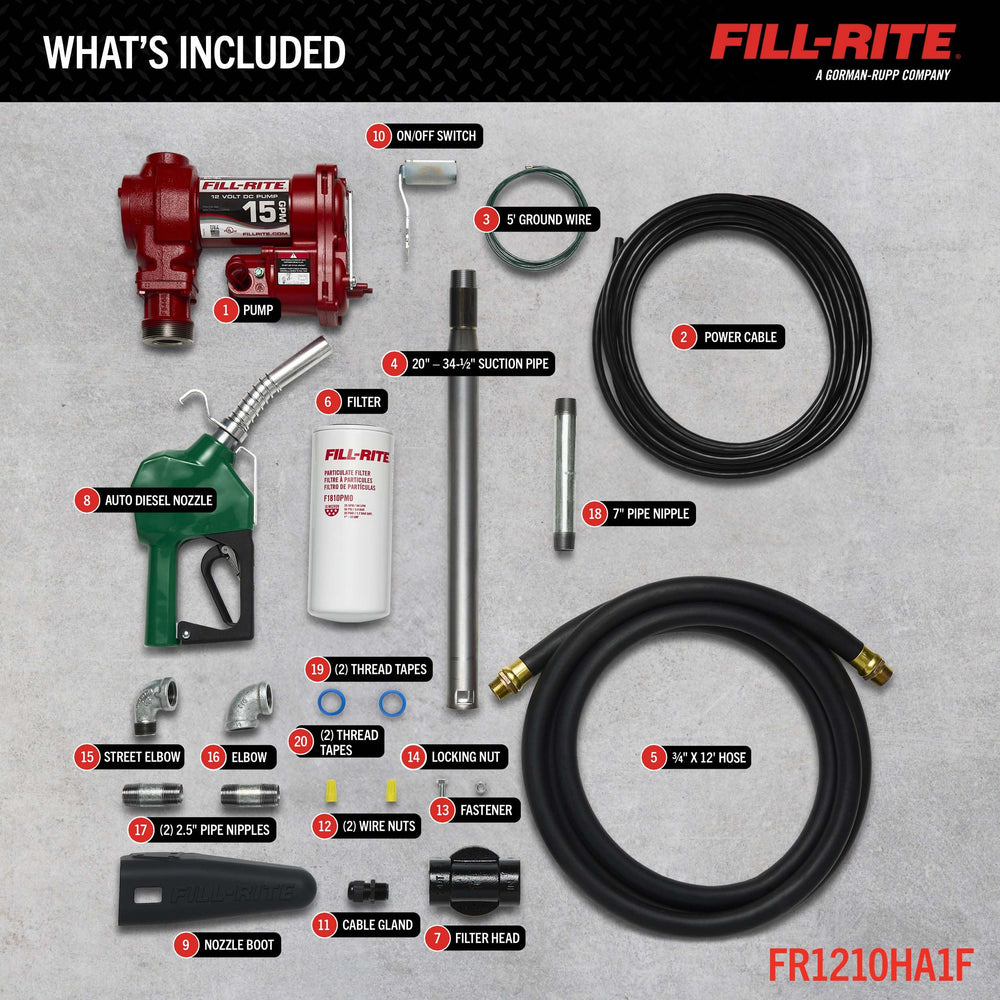 Fill-Rite FR1210HA1F filter head kit ensures clean fuel delivery
