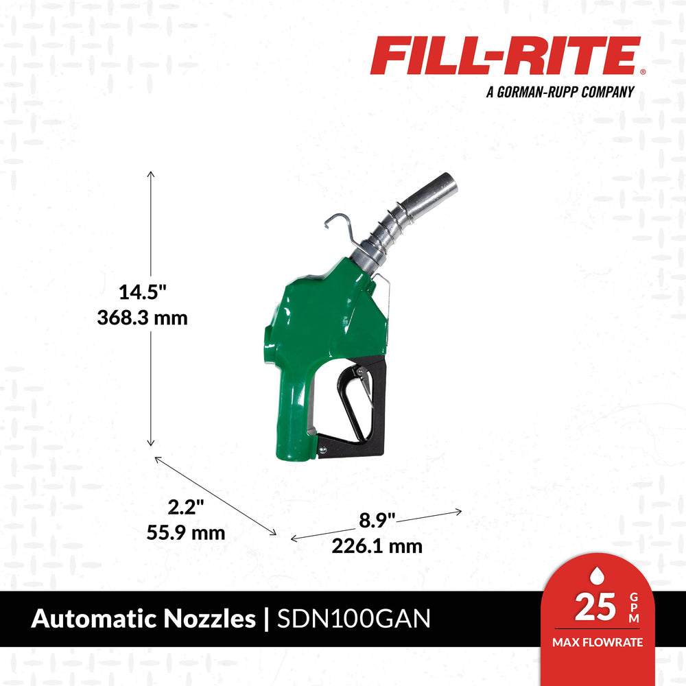 Fill-Rite SDN100GAN spout spring ensures proper nozzle placement