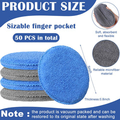 FillTouch blue microfiber pad close-up highlighting soft fibers and reinforced edge.