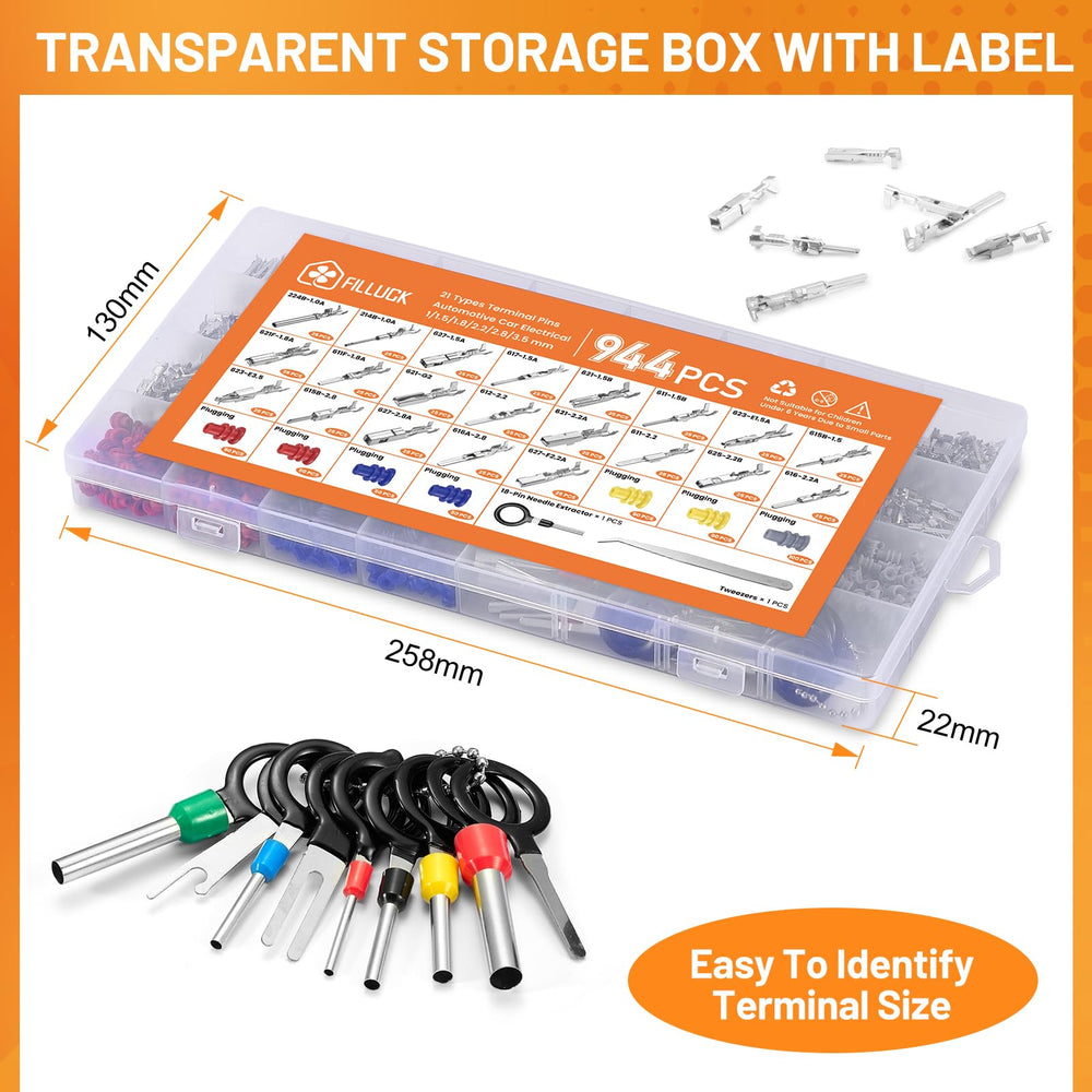 Filluck clear labeled storage box keeps components organized