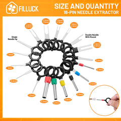 Filluck 18-pin needle extractor for precise disassembly