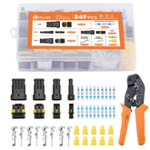 Filluck ratchet crimping tool for secure automotive wiring.