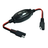 FILSHU SAE extension cable with red-black ends for solar charging and vehicle use.