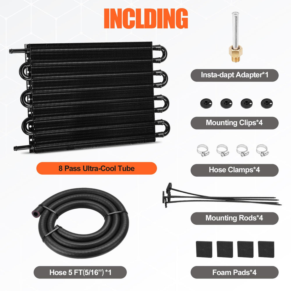 FILTERUP 8-pass tube-and-fin cooler highlighting compact heat dissipation