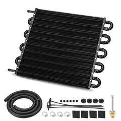 FilterUp Upgrade 10 Pass oil cooler front view shows compact, efficient cooling design