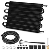FILTERUP Upgrade 8-Pass aluminium oil cooler with fins for heat management