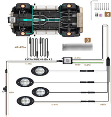 Fimker RGB rock lights designed for off-road use and rugged adventures.