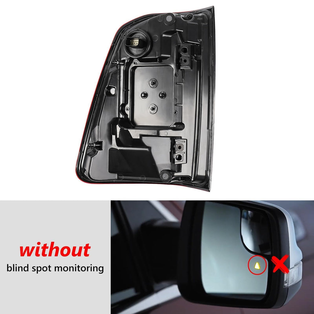 FIONE right tail light for Dodge Ram 1500 with red lens and chrome interior for clear signaling