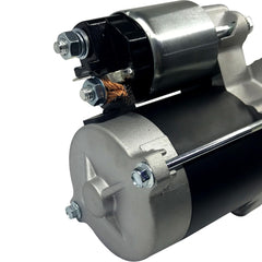 Installed FireGOLD 19612 starter motor on a Vanguard engine, compact mounting shown