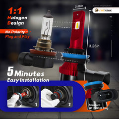 Built-in CAN-BUS driver in Firehawk bulbs ensures smooth operation.