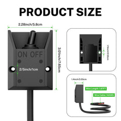 Weatherproof switch suitable for boats, RVs, and trailers.