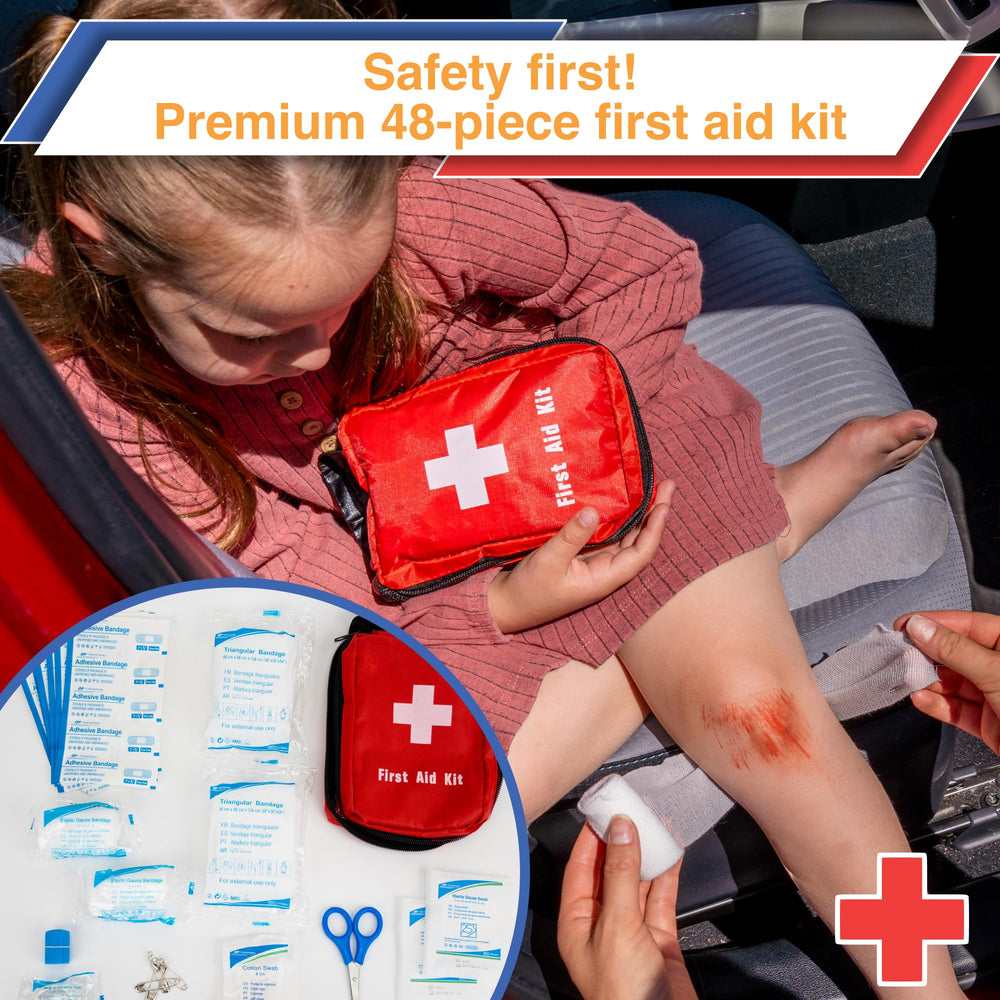 FIRST SECURE tire pressure gauge displaying clear readings for safe inflation