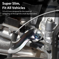 FIRSTINFO A1104A vehicle maintenance scene showing the 51-inch nylon tube.
