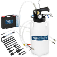 FIRSTINFO A1133NUSY2 8.5-liter ATF adapter set enables universal compatibility for easy fluid transfer.