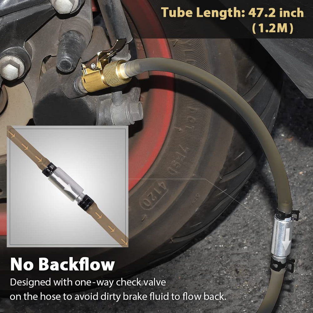 FirstInfo A11525 1.2 m tube provides flexible reach for bleeding.