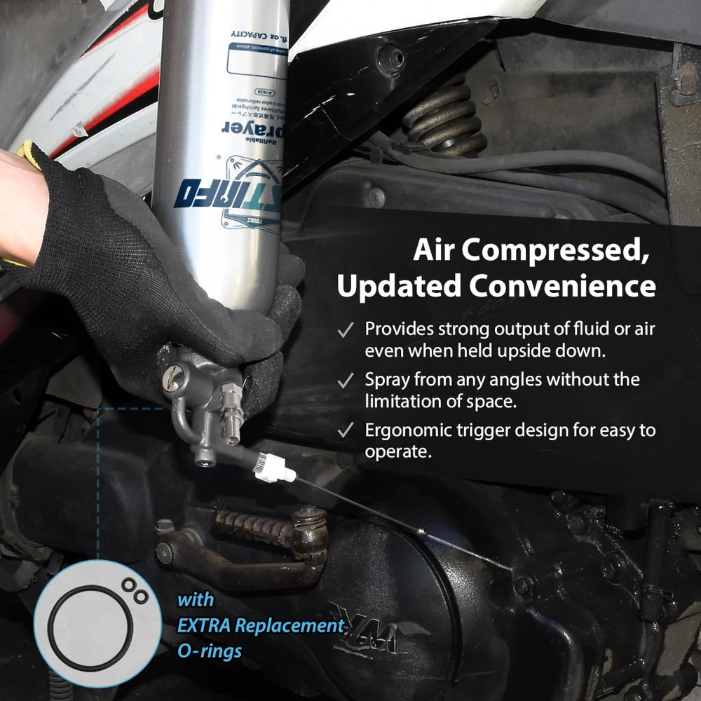 FIRSTINFO A1638 straight-stream nozzle for targeted lubrication.