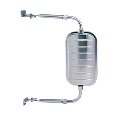 Fit System K Source universal mirror head, driver-side view; improves rear visibility for safer lane changes.