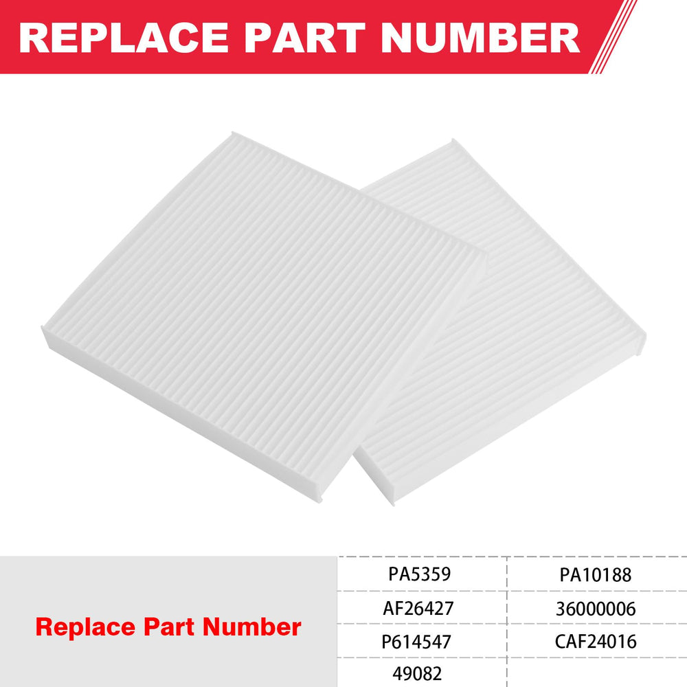 Fitede cabin air filter front view shows durable fit and materials