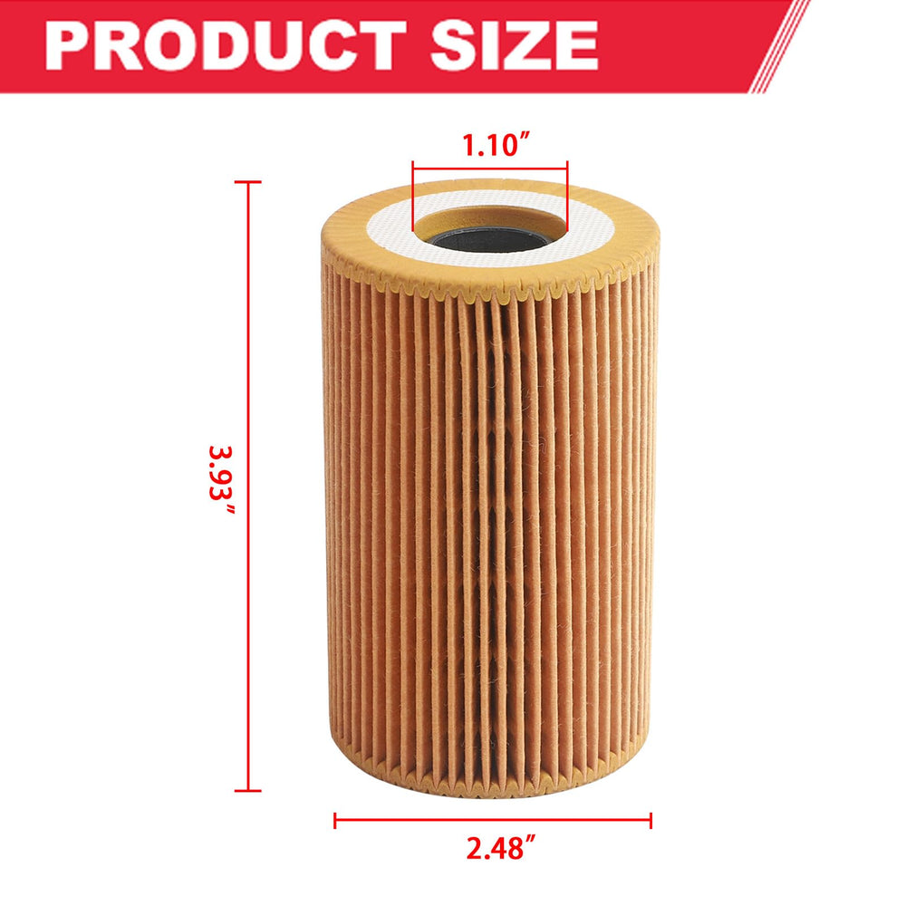 Fitede installation-ready Passat TDI oil filter kit with two filters and six O-rings.