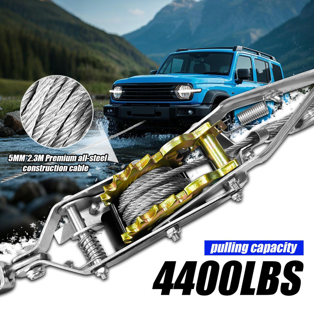 FITHOIST Come Along Winch dual gears in action providing even force during pulling