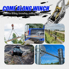 FITHOIST Come Along Winch used in a workshop, demonstrating versatile automotive tasks