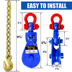 FITHOIST drop-side design hook-up enables fast, safer wire connections.